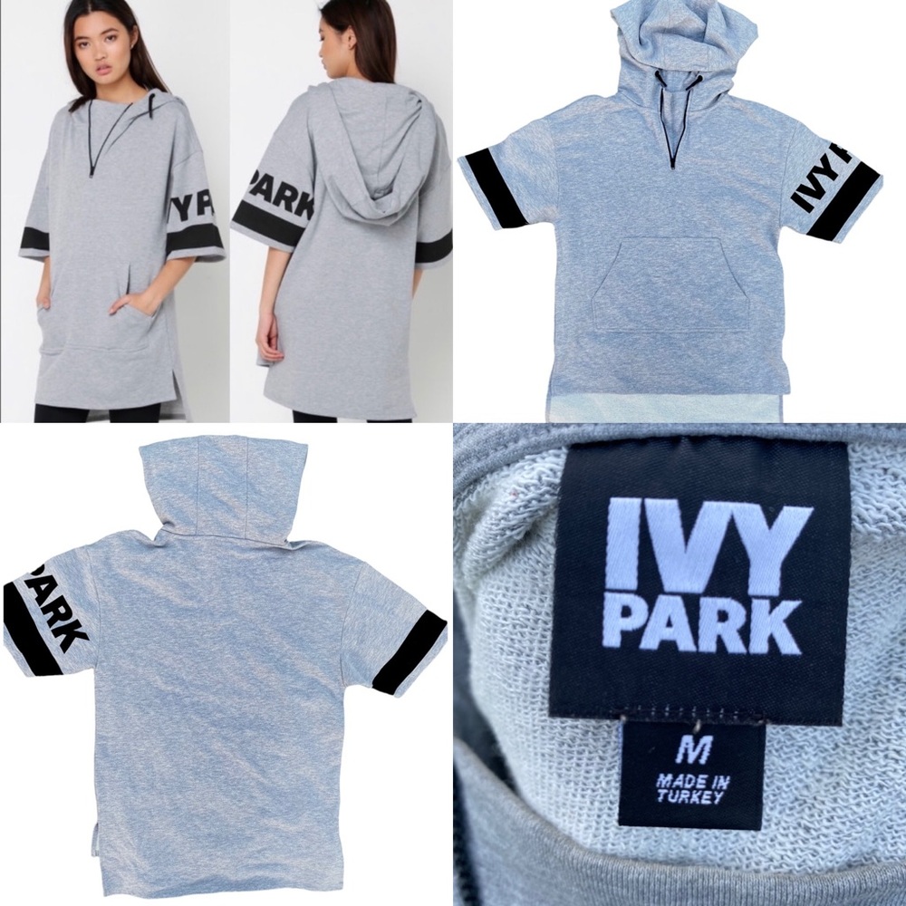 M Ivy Park Oversized Gray Hoodie Dress